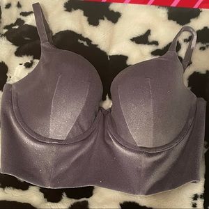 Silver Velvet Glitter Body by Victoria Bra